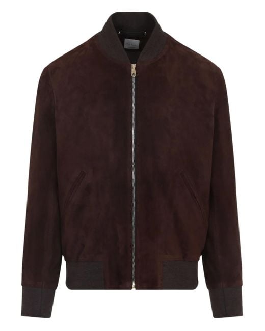メンズ Paul Smith スエード ボンバージャケット Brown