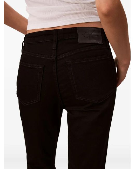 Calvin Klein Black Logo-Patch Jeans