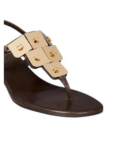 Tory Burch White Gladiator Capri Heeled Sandals