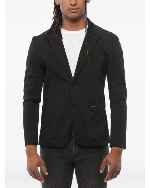 John Richmond Black Single-Breasted Blazer for men