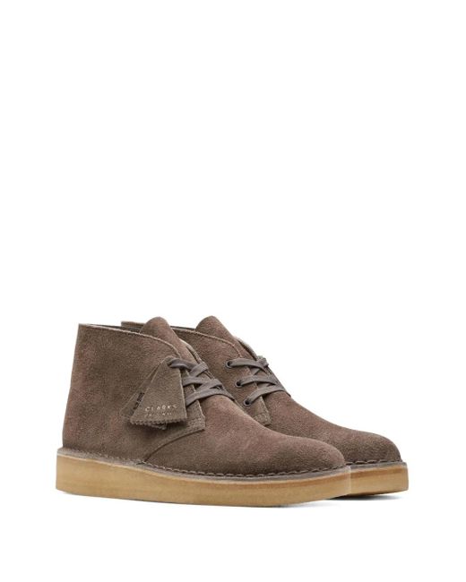 Clarks Brown Desert Coal Sage Suede" Boots for men
