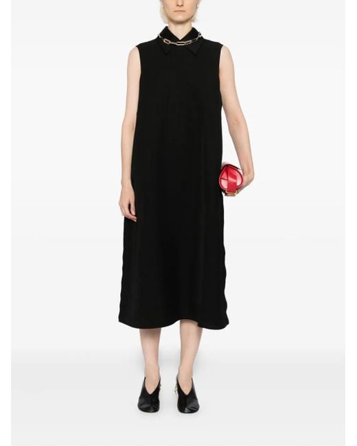 Jil Sander Black Collared Dress