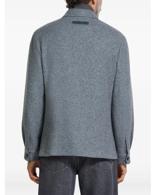 Zegna Blue Patch-Pockets Jacket for men