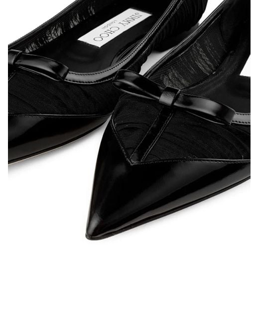 Bailarinas Love Mesh con lazo Jimmy Choo de color Black