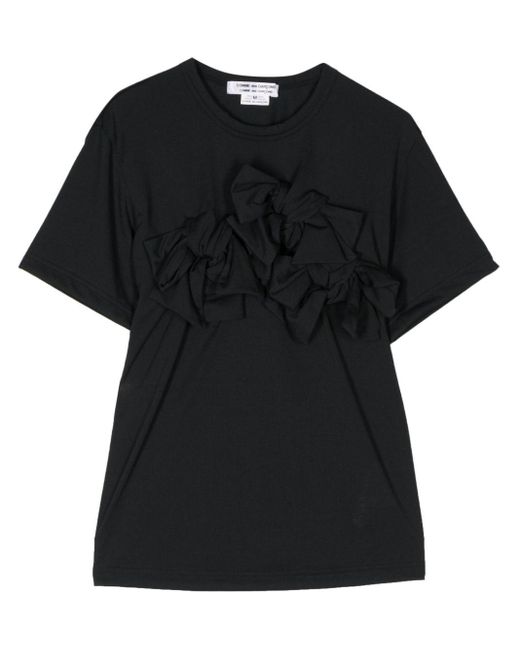 Comme des Garçons Black Ruffle-detail Jersey T-shirt