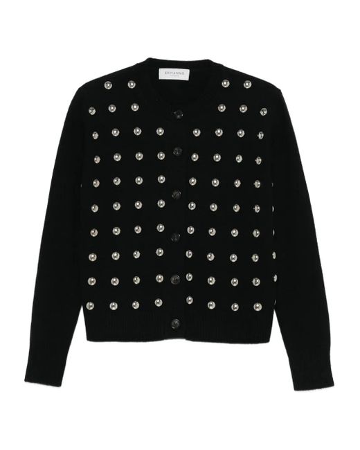 ERMANNO FIRENZE Black Button-Up Cardigan