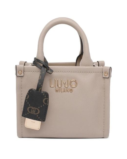 Liu Jo Top-handles Logo-charm Tote Bag Gray