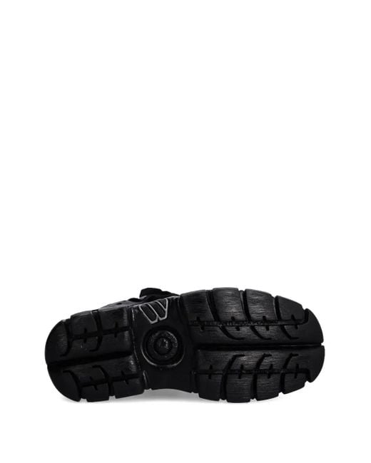 Zapatillas Con Cordones Y Plataforma New Rock de color Black