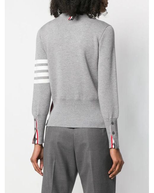Thom Browne Gray 4-bar Milano Stitch Jumper