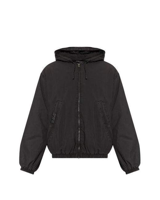 Umbro Black Logo-Patch Hooded Jacket for men
