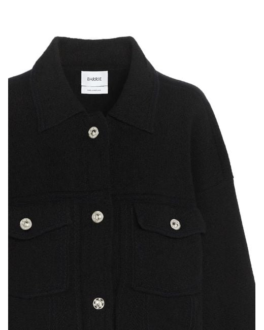Barrie Black Oversized Button-Up Jacket