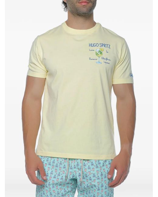 Mc2 Saint Barth Green Portofino Embroidered T-Shirt for men