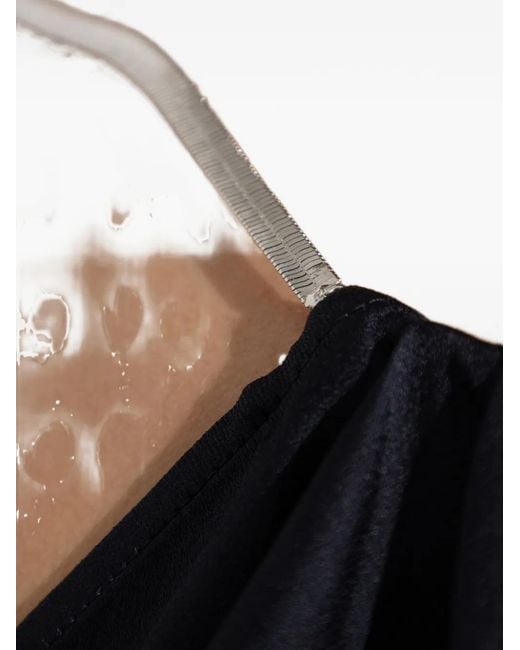 Victoria Beckham Black Chain Halter Gown