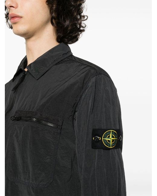 Stone Island Black Compass-badge Shell Jacket for men