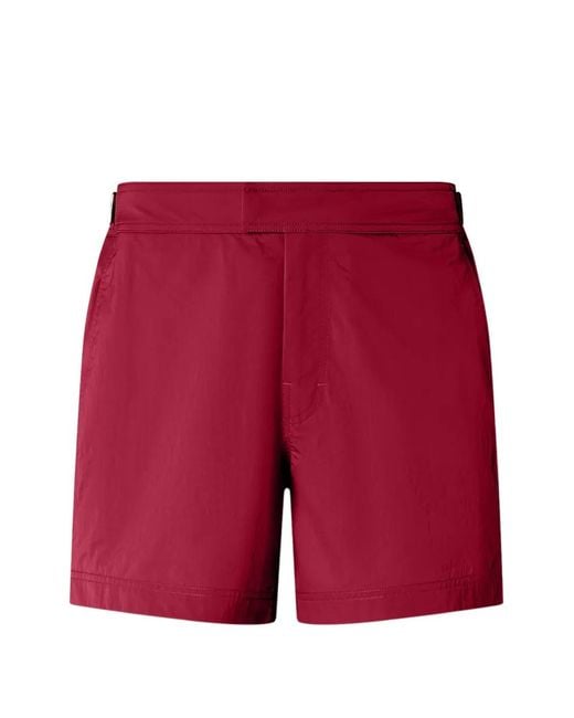 Zegna Red 232 Road Brand Mark Rio Swim Shorts for men
