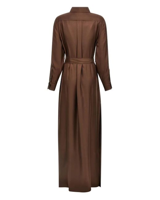 Tom Ford Brown Shirt Maxi Dress