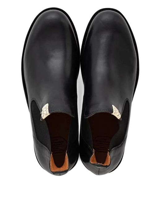 Visvim Black Leather Chelsea Boots for men