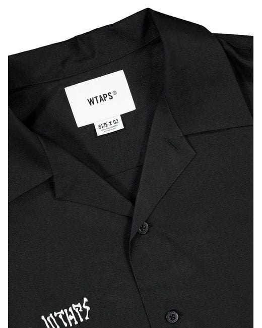 (w)taps Ctly. Overhemd Twill Button-Up Overhemd in het Black voor heren