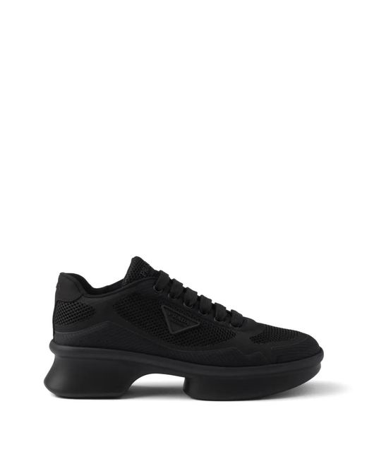 Prada Black Technical Mesh Sneakers