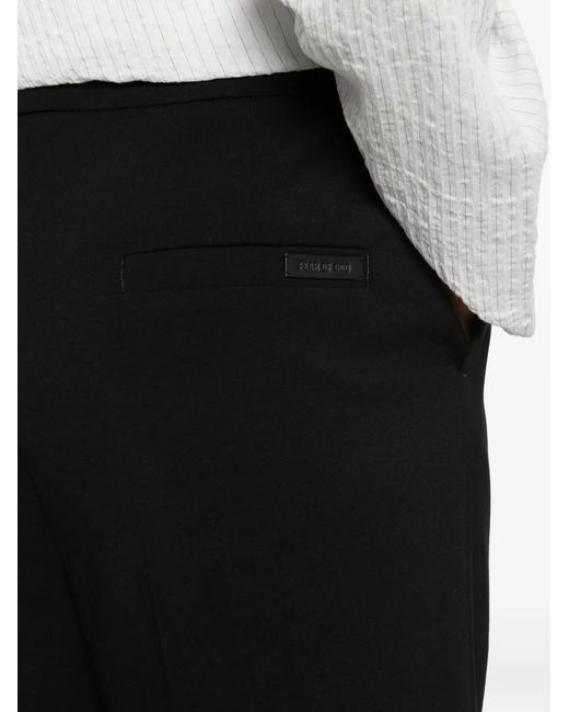 Fear Of God Black Pleated Wide-Leg Trousers for men