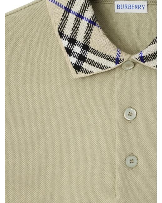 Burberry Natural Cotton Polo Shirt for men