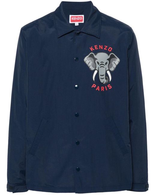 KENZO Elephant Hemdjacke in Blue für Herren