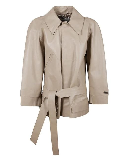 Victoria Beckham Natural Belted Jacket