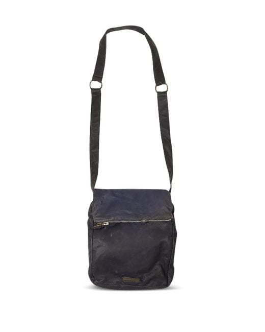 Chrome Hearts White Leather Zip-Fastening Messenger Bag for men