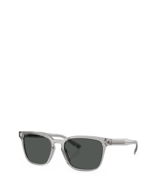 Brooks Brothers Gray Rectangle-Frame Sunglasses for men