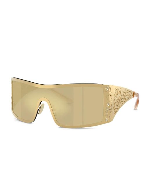 Dolce & Gabbana Natural Wraparound-Frame Sunglasses