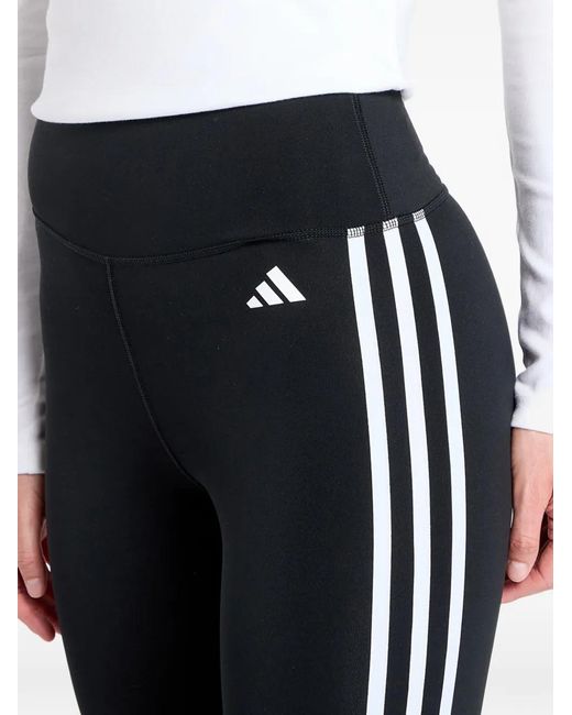 Adidas Blue Essentials 3-Stripes High-Waisted 7/8 Leggings