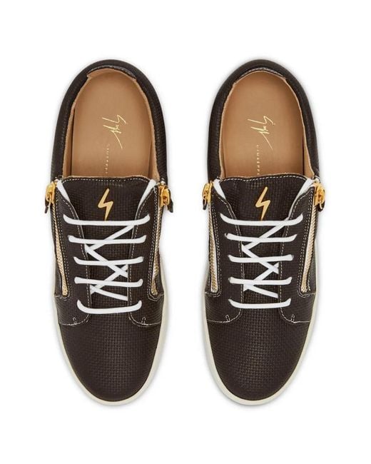 Giuseppe Zanotti Frankie Sneakers mit doppeltem Reißverschluss in Brown für Herren