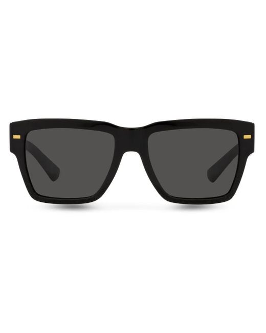 Dolce & Gabbana Black Square-Frame Logo-Arm Sunglasses
