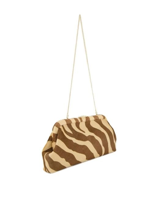 Jimmy Choo Metallic Mini Skylar Shouder-Chain Clutch Bag