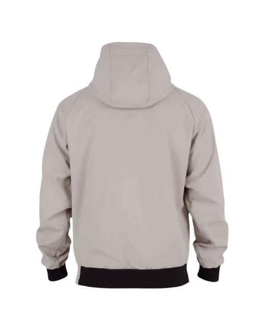 Refrigiwear Gray Logo-Patch Hooded Jacket for men