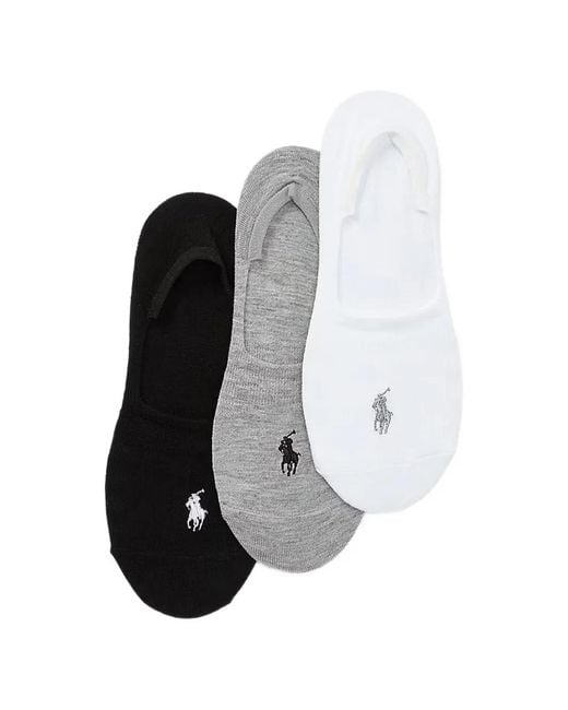 Polo Ralph Lauren White Logo-Embroidered Socks (Set Of Three)