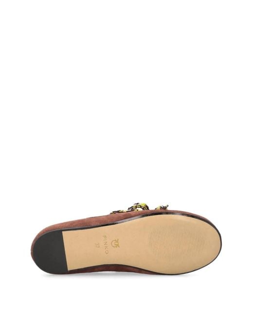 Pinko Brown Lace-Up Loafers