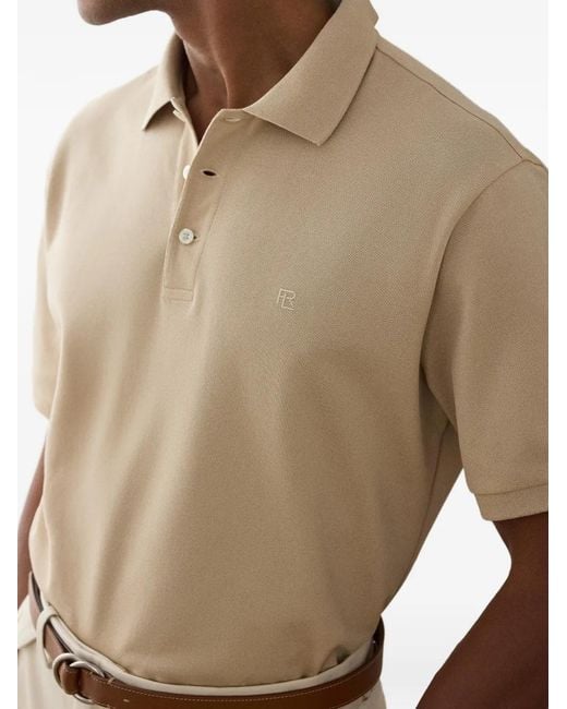 Ralph Lauren Natural Logo-Embroidered Polo Shirt for men