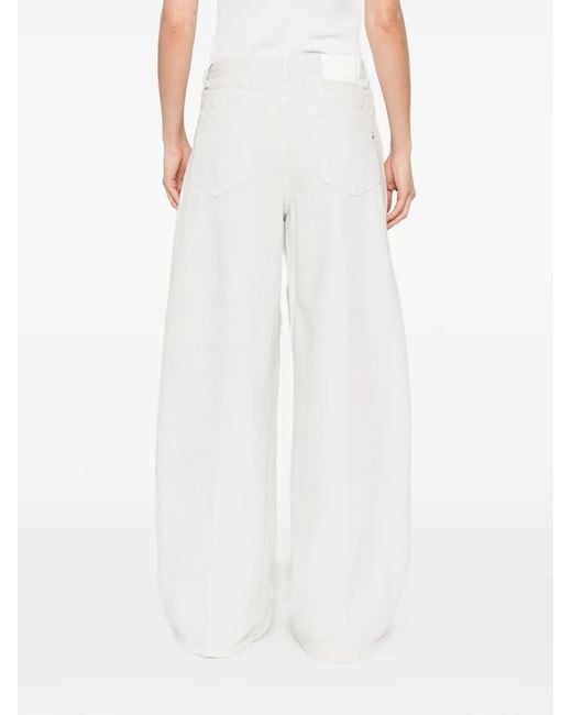 Dondup White Dakota Cotton Jeans