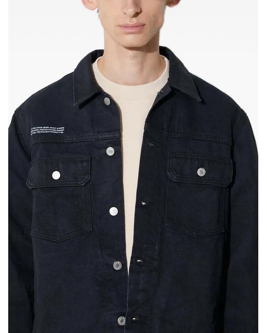 PANGAIA Blue Buttoned Denim Jacket