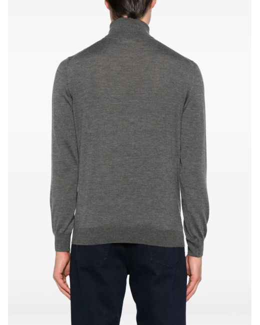 Gran Sasso Gray Turtleneck Top for men