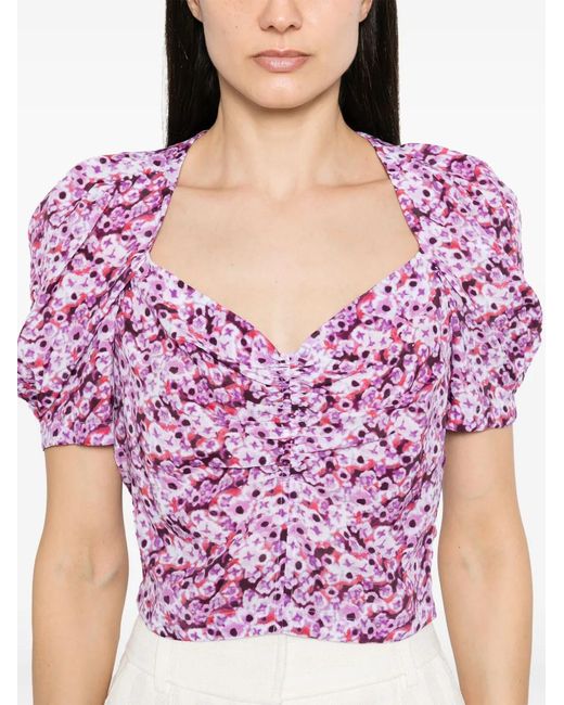 IRO Pink Nunila Floral-Print Blouse