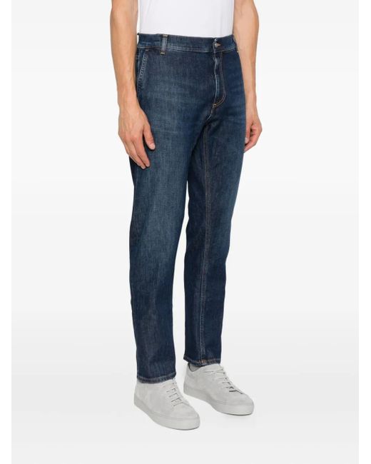Dondup Blue Five-Pocket Cotton Jeans for men