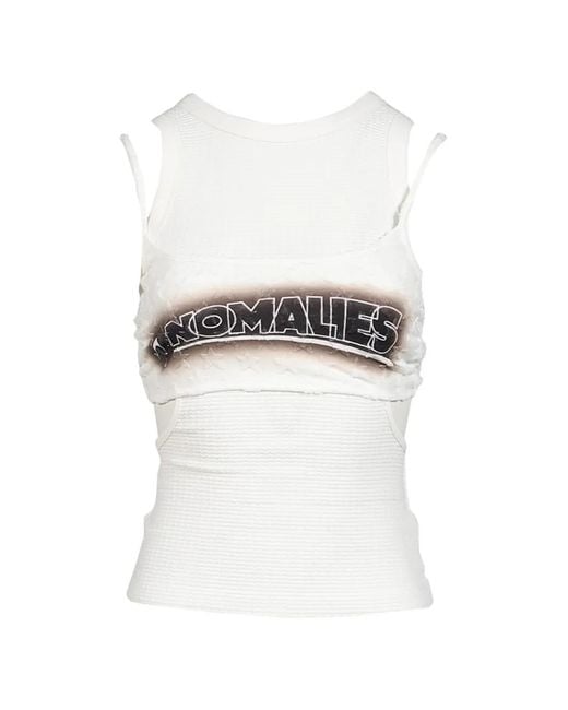 Anomalies Department White Starry Sky Print Layered Top