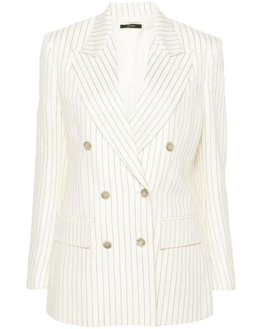 Tom Ford White Wool Double-Breasted Jacket
