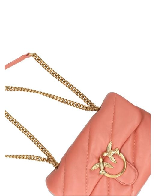 Bolso acolchado con correa de cadena Pinko de color Pink