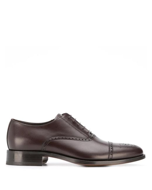 Scarosso Brown Silvio Oxford Shoes for men