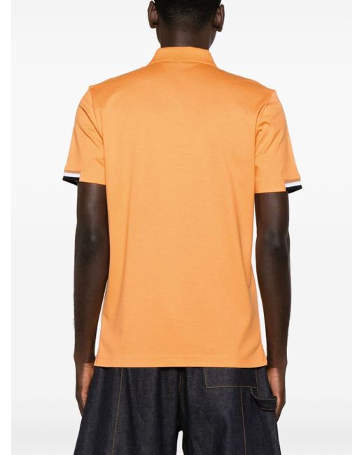 Boss Orange Logo-appliqué Cotton Polo Shirt for men
