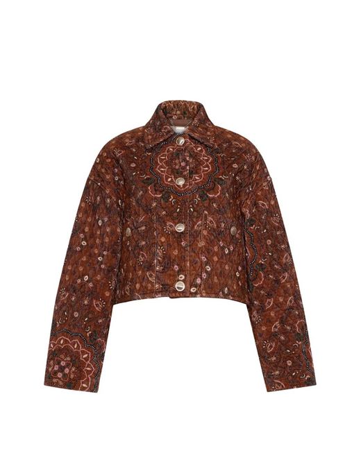 Cara Cara Brown Alejandro Paisley-Print Jacket