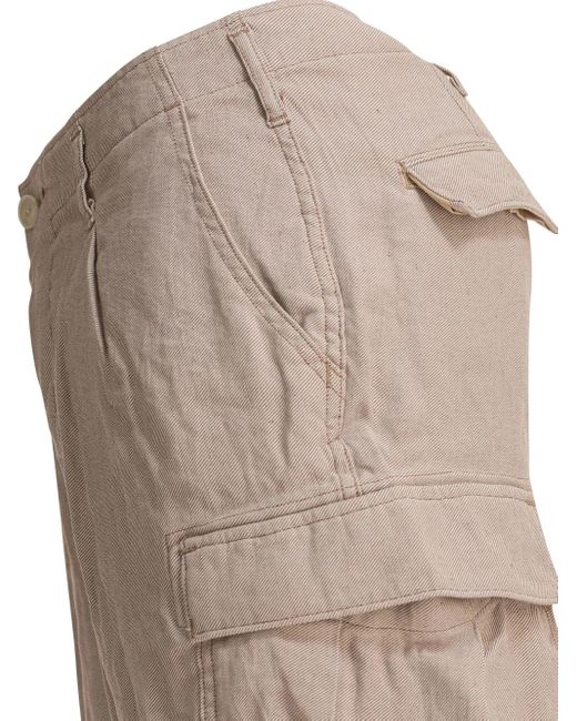 Nonnative Natural Pleated Cargo Shorts for men